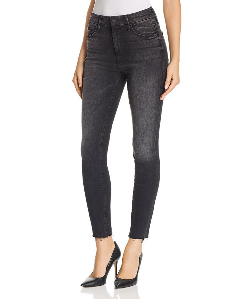 Mother Jeans High Waisted Looker Ankle Fray Night Hawk Denim Jeans Size 25